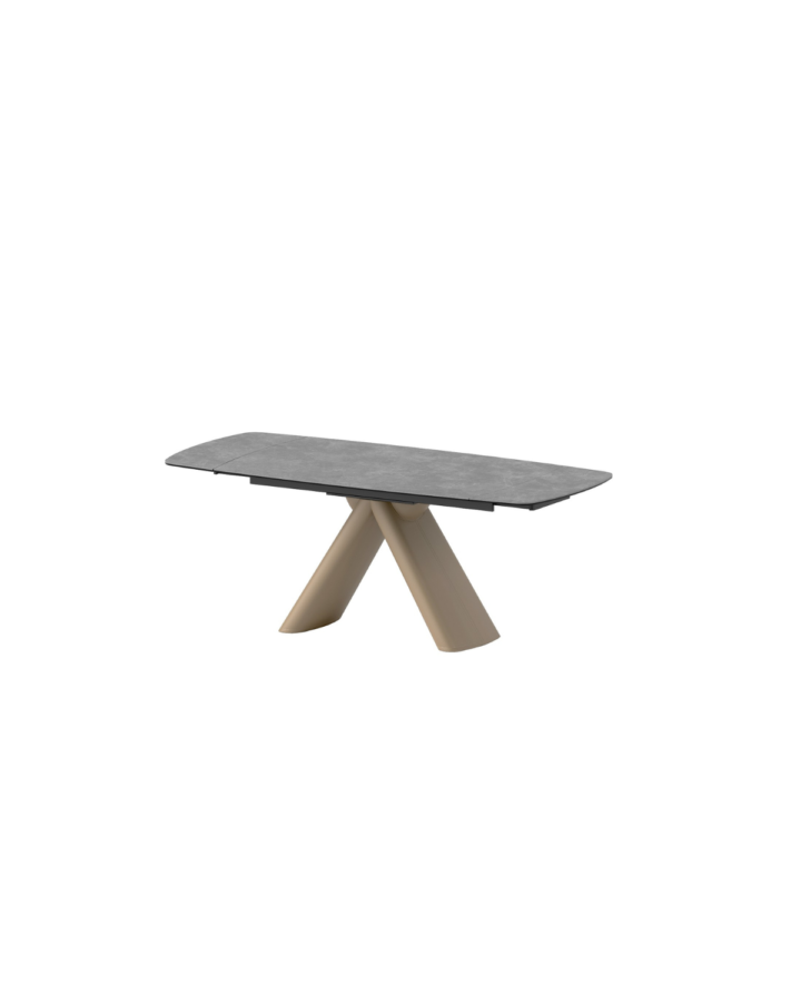 ZBOM HOME Simple Life Drawing Dining Table (Light Grey Matte Finish)