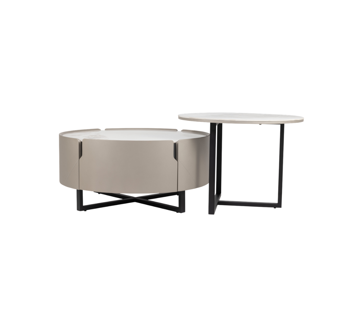 Modern circular coffee table set
