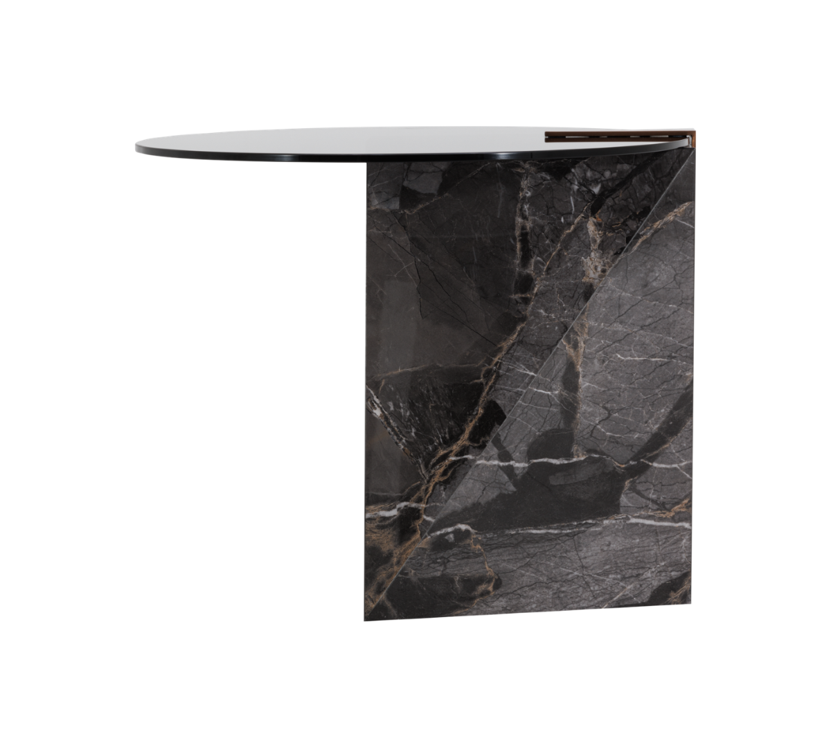 Modern black marble side table