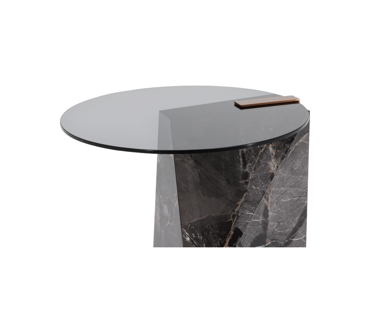 Modern side table with glass top