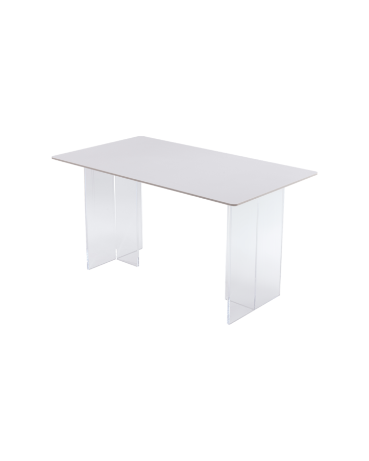 ZBOM HOME Ya Xi Suspended Dining Table (Gardenia White Matte Finish)