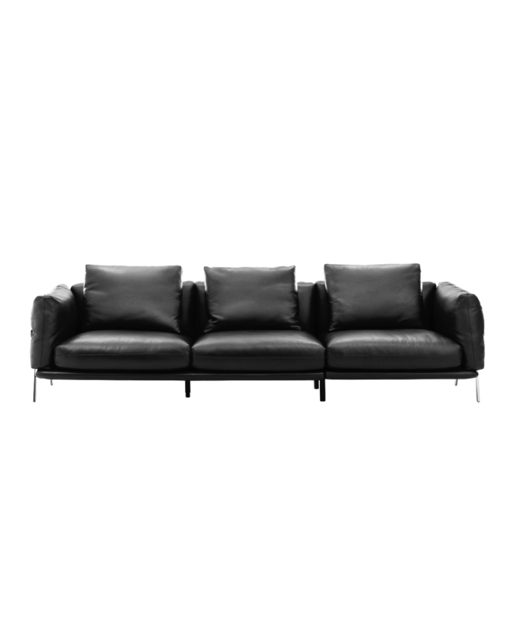 ZBOM HOME Pi Series Leather Sofa (Black)